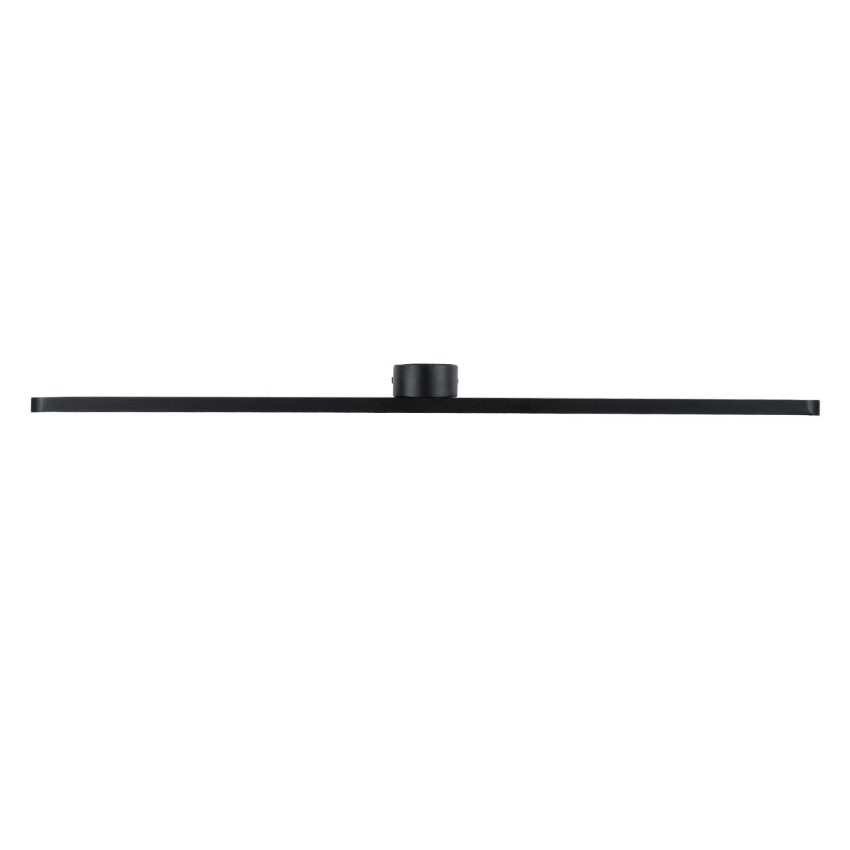 GloboStar® MEGAN 60448 Μοντέρνο Φωτιστικό Τοίχου - Απλίκα Καθρέπτη Μπάνιου - Πίνακα LED 12W 1400lm 120° AC 220-240V IP44 Μ60 x Π12 x Υ4cm - Φυσικό Λευκό 4500K - Μαύρο - ledmania.gr