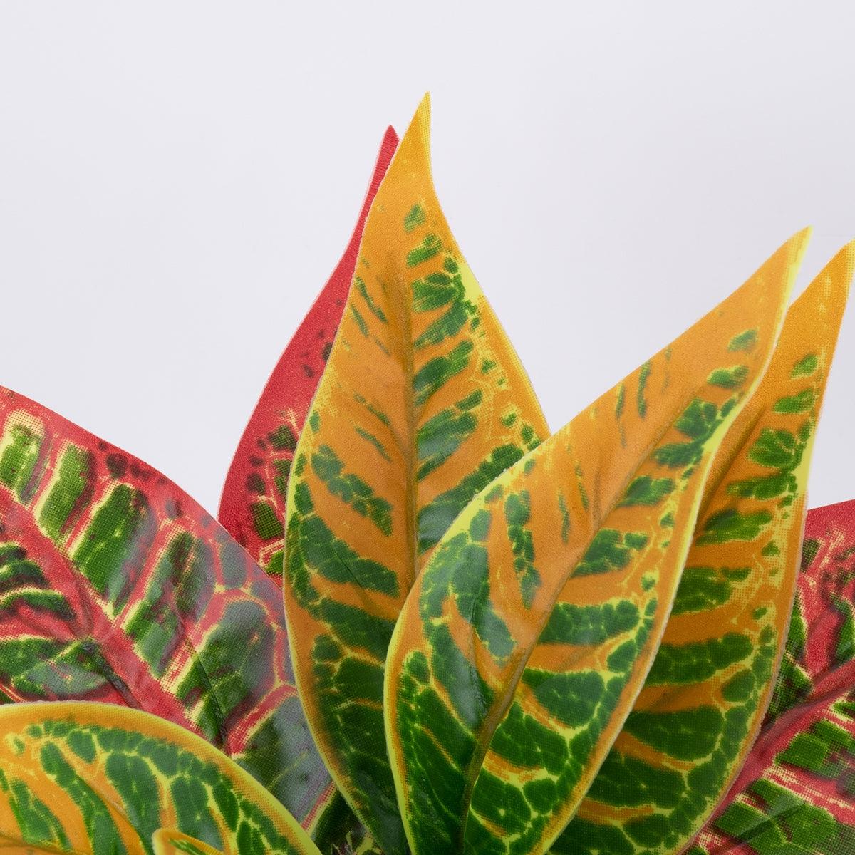 GloboStar® RED AGLAONEMA 78275 Τεχνητό Φυτό Αγλαόνημα Κοκκ. - Μπουκέτο Διακοσμητικών Φυτών - Κλαδιών με Φύλλωμα Πράσινο - Πορτοκαλί - Κόκκινο Υ27cm - ledmania.gr