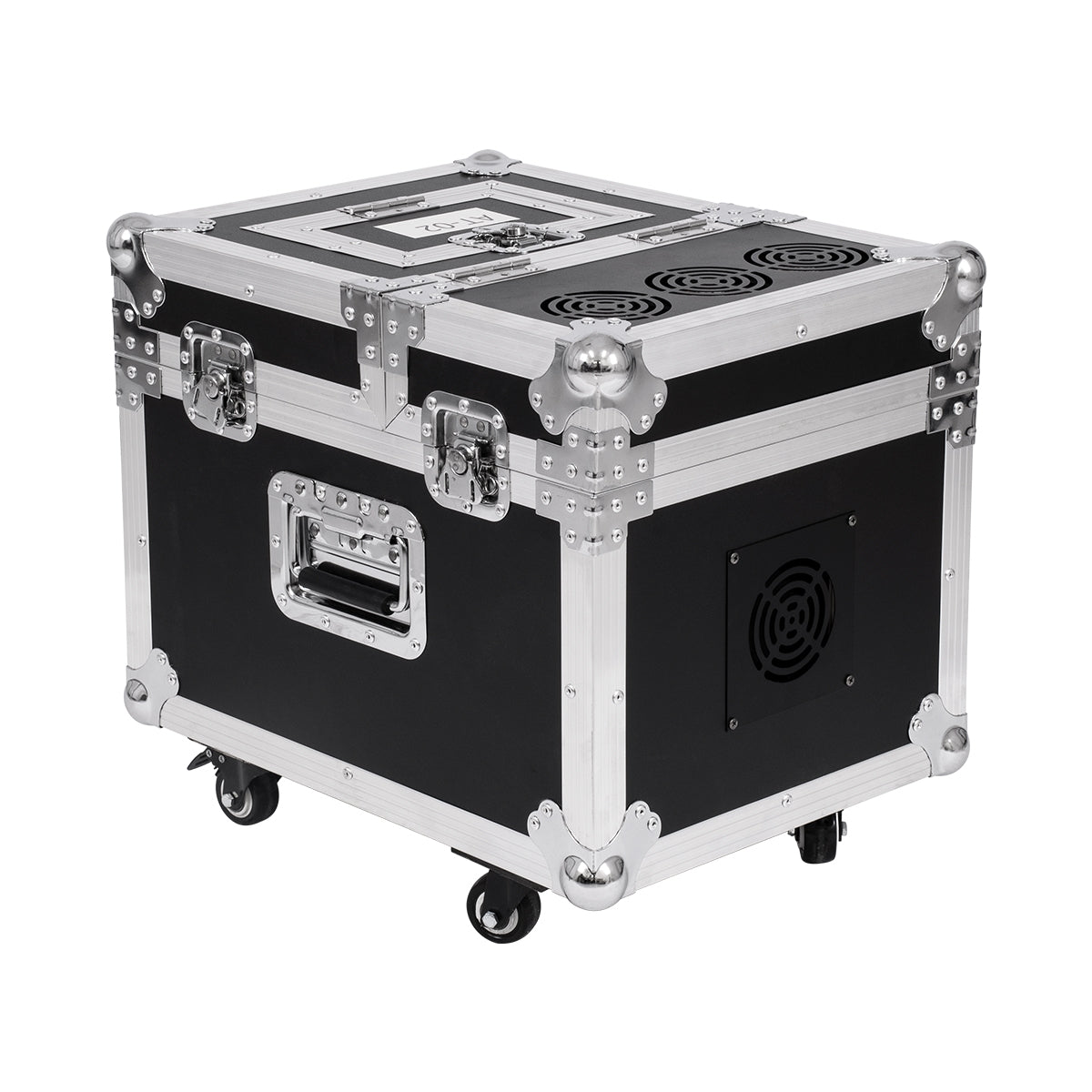 GloboStar® 51170 MERMAID Επαγγελματική Επιδαπέδια Μηχανή Double Haze Machine - Διπλού Εφέ Ομίχλης-Νέφωσης 600W AC 220V-240V DMX512 Display on Body & Ασύρματο Χειριστήριο σε Flight Case - Μαύρο - L49.5 x W38 x H45cm - ledmania.gr