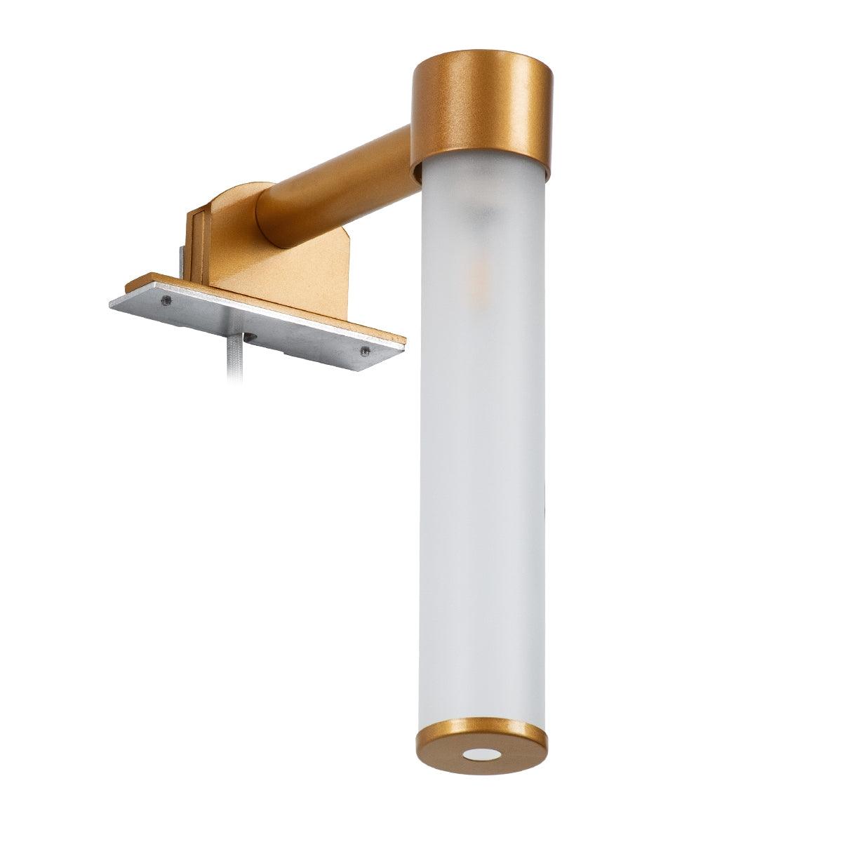 GloboStar® ELSA 60407 Μοντέρνο Φωτιστικό Τοίχου - Απλίκα Καθρέπτη Μπάνιου - Πίνακα 1 x G9 360° AC 220-240V IP44 Μ3.5 x Π13.5 x Υ20cm - Χάλκινο - ledmania.gr