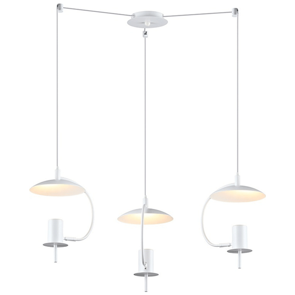 ΚΡΕΜΑΣΤΟ Φ/Σ 3ΧGU10 ΛΕΥΚΟ ΜΕΤΑΛΛΙΚΟ D60XH150CM PARACHUTE - ledmania.gr