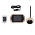 GloboStar® 86066 Επαναφορτιζόμενη Ψηφιακή Έξυπνη Camera Εξώπορτας 90° Μοιρών με Έγχρωμη Οθόνη 3.5" Inches - USB - Νυχτερινή Όραση με LED IR - Κουδούνι - Χρυσό - ledmania.gr