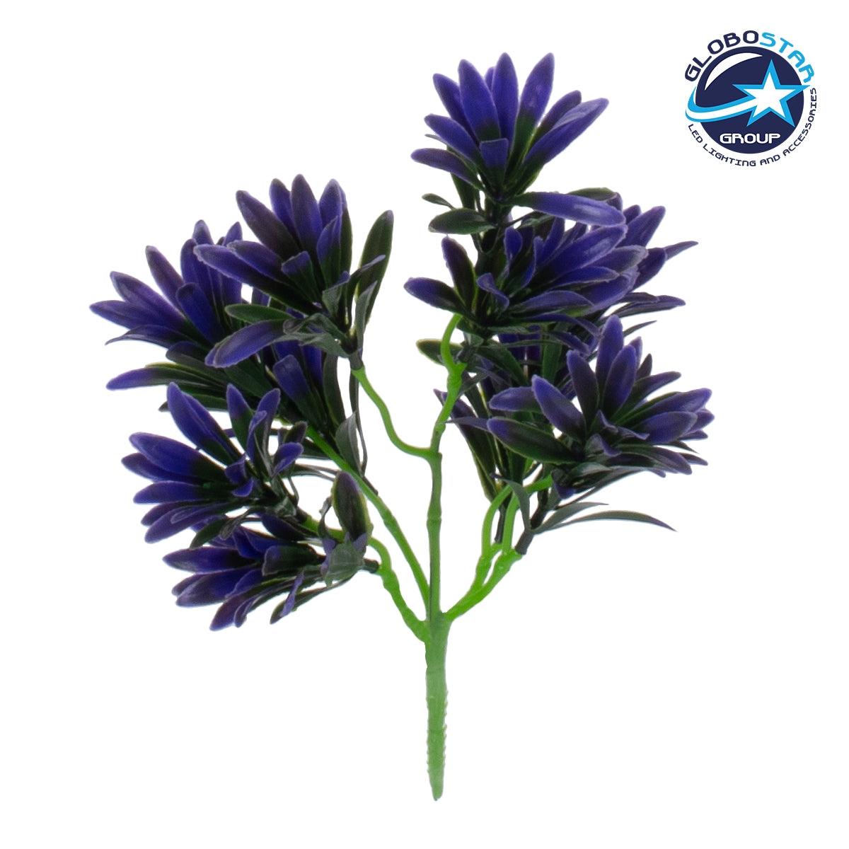 GloboStar® PURPLE MAKI 78282 Τεχνητό Φυτό Ποδόκαρπος Μωβ - Μπουκέτο Διακοσμητικών Φυτών - Κλαδιών με Φύλλωμα Μωβ Υ28cm - ledmania.gr