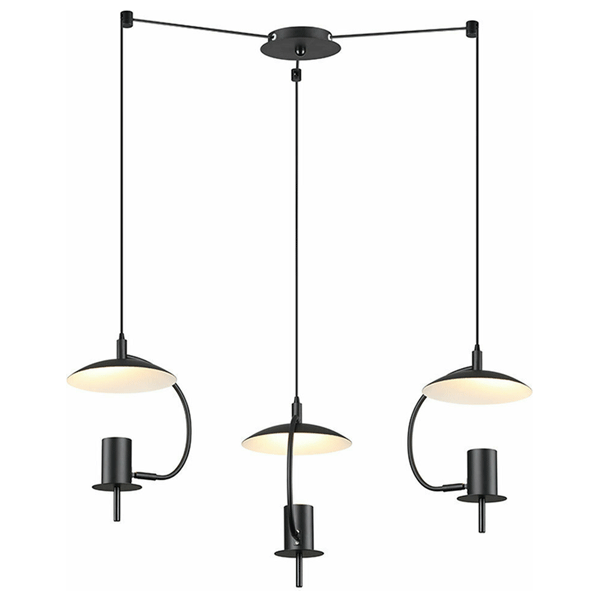 ΚΡΕΜΑΣΤΟ Φ/Σ 3ΧGU10 ΜΑΥΡΟ ΜΕΤΑΛΛΙΚΟ D60XH150CM PARACHUTE - ledmania.gr