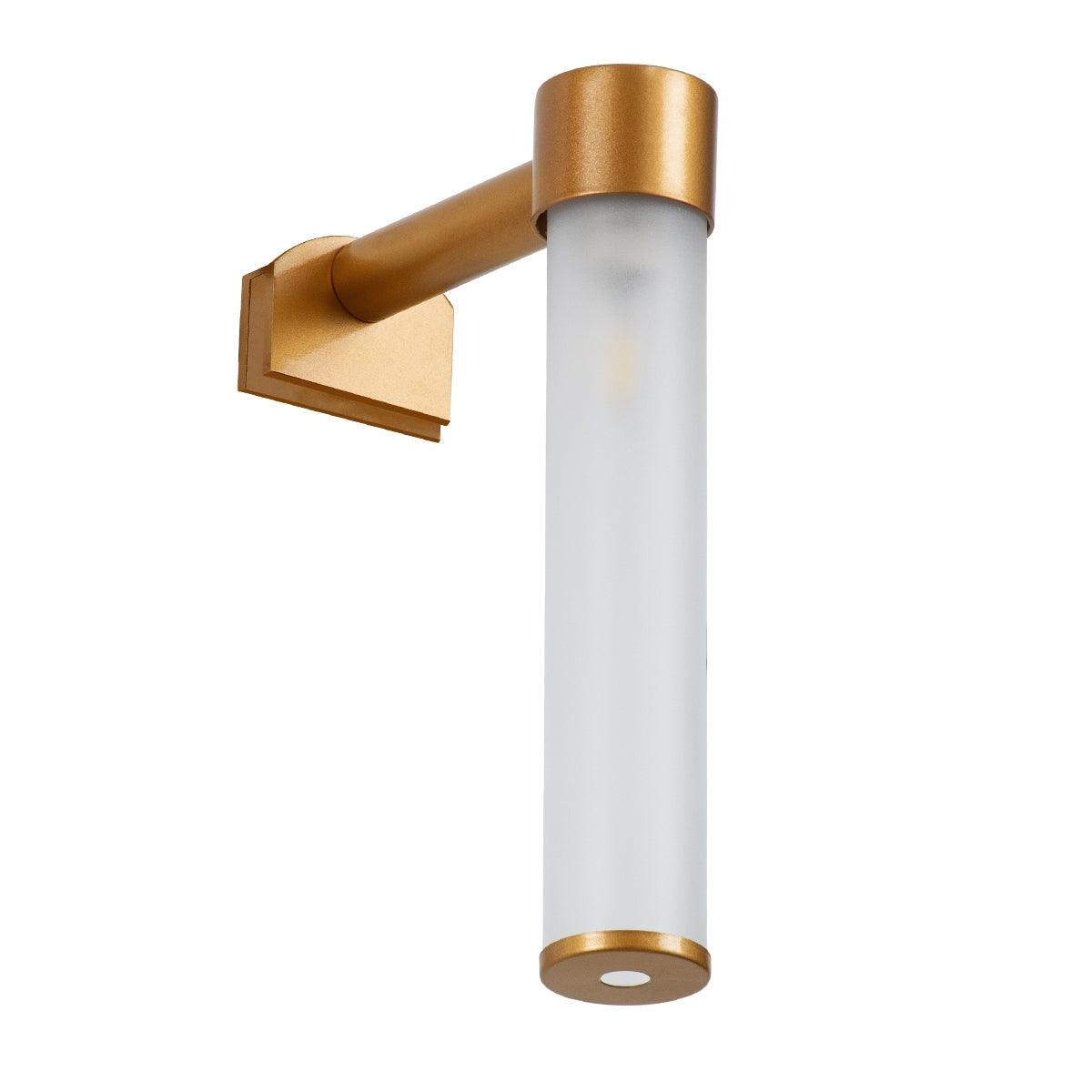 GloboStar® ELSA 60407 Μοντέρνο Φωτιστικό Τοίχου - Απλίκα Καθρέπτη Μπάνιου - Πίνακα 1 x G9 360° AC 220-240V IP44 Μ3.5 x Π13.5 x Υ20cm - Χάλκινο - ledmania.gr