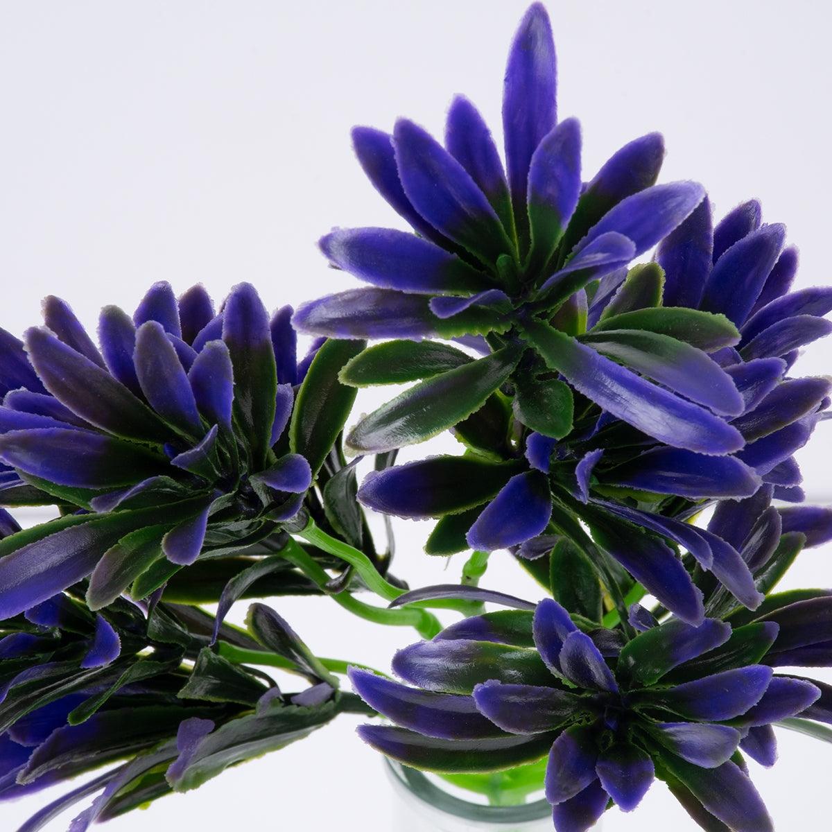 GloboStar® PURPLE MAKI 78282 Τεχνητό Φυτό Ποδόκαρπος Μωβ - Μπουκέτο Διακοσμητικών Φυτών - Κλαδιών με Φύλλωμα Μωβ Υ28cm - ledmania.gr