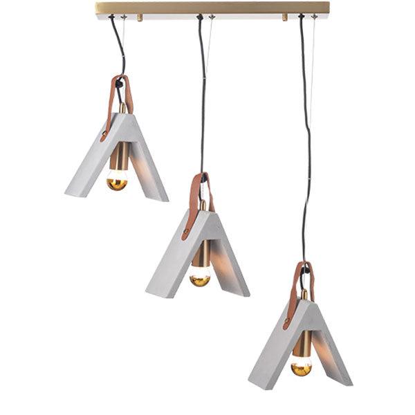 ΚΡΕΜΑΣΤΟ Φ/Σ 3ΧΕ27 ΤΣΙΜΕΝΤΟ+ΔΕΡΜΑ 62Χ20ΧΗ110CM ALFA - ledmania.gr
