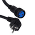 GloboStar® 51172 Καλώδιο Ρεύματος 3PIN DMX512 1 Μέτρο από Female XLR σε Male Πρίζα Schuko Τερματισμένο Αδιάβροχο IP65 Μ100cm - Μαύρο - ledmania.gr
