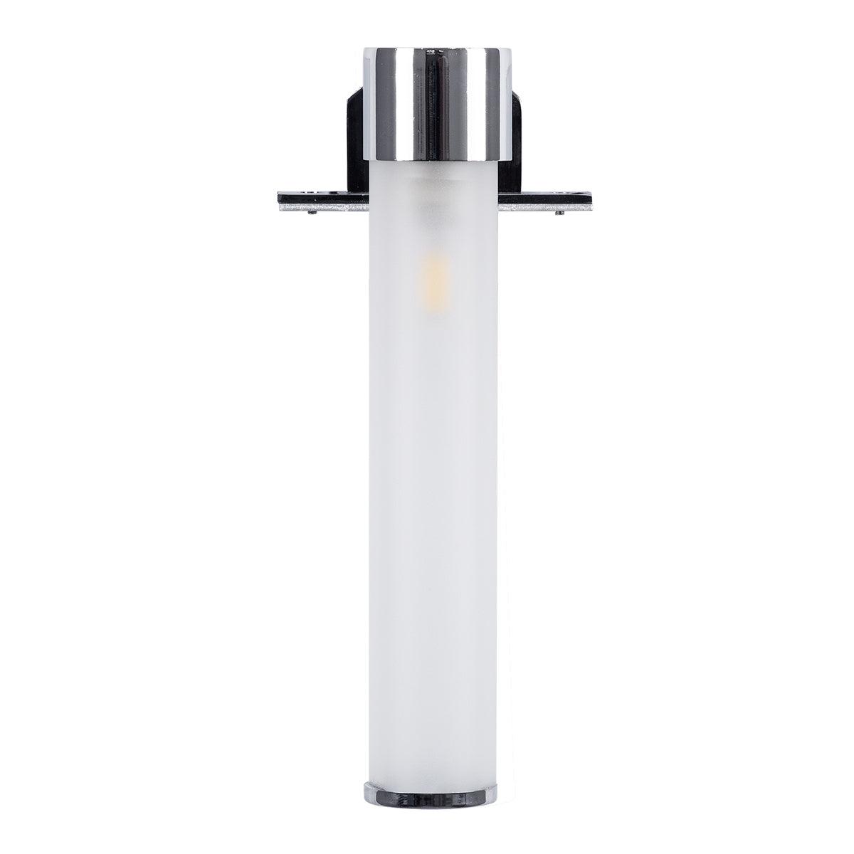 GloboStar® ELSA 60406 Μοντέρνο Φωτιστικό Τοίχου - Απλίκα Καθρέπτη Μπάνιου - Πίνακα 1 x G9 360° AC 220-240V IP44 Μ3.5 x Π13.5 x Υ20cm - Χρώμιο Νίκελ - ledmania.gr
