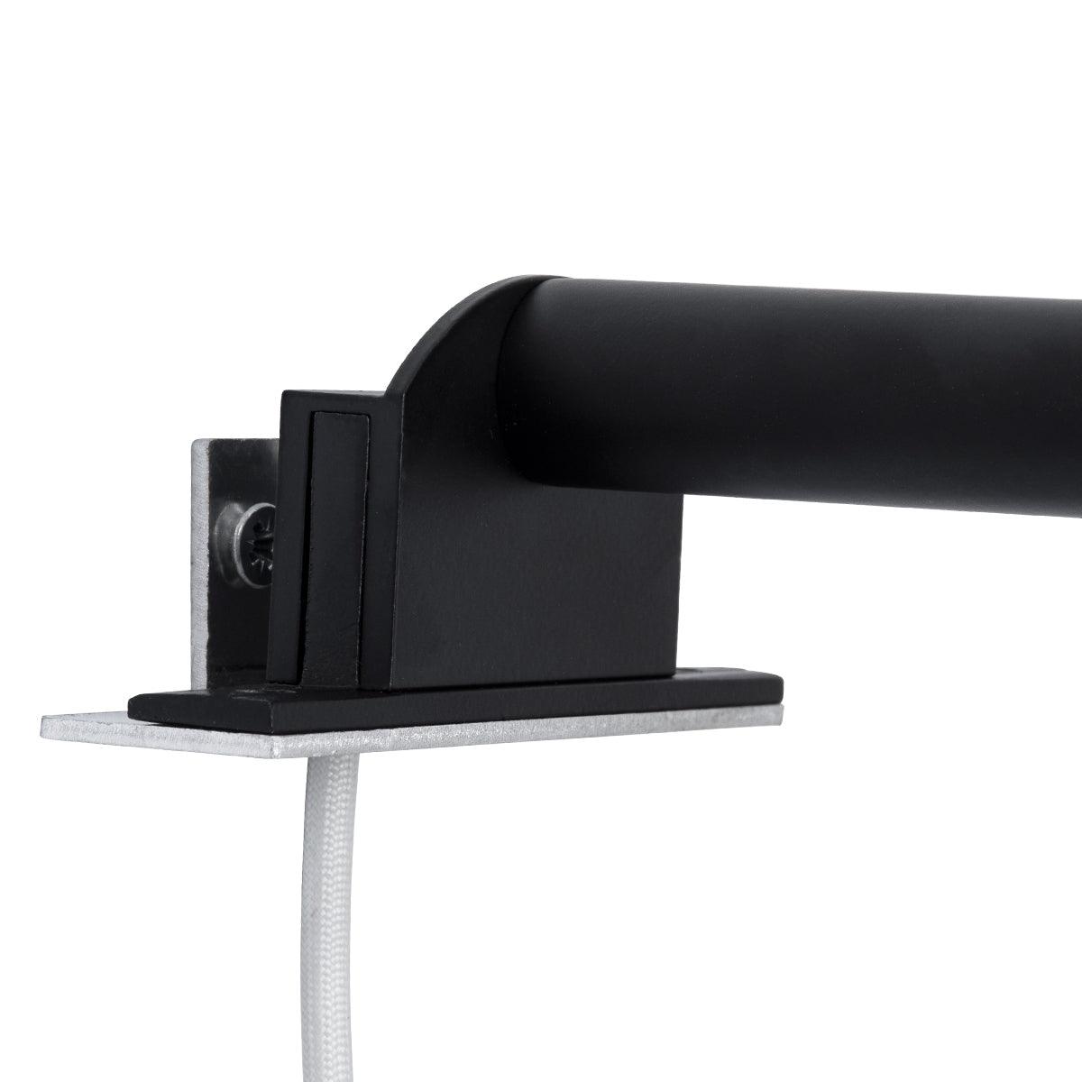 GloboStar® ELSA 60404 Μοντέρνο Φωτιστικό Τοίχου - Απλίκα Καθρέπτη Μπάνιου - Πίνακα 1 x G9 360° AC 220-240V IP44 Μ3.5 x Π13.5 x Υ20cm - Μαύρο - ledmania.gr