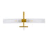 GloboStar® FLORA 60413 Μοντέρνο Φωτιστικό Τοίχου - Απλίκα Καθρέπτη Μπάνιου - Πίνακα 2 x G9 270° AC 220-240V IP44 Μ31 x Π13 x Υ12cm - Χρυσό - ledmania.gr