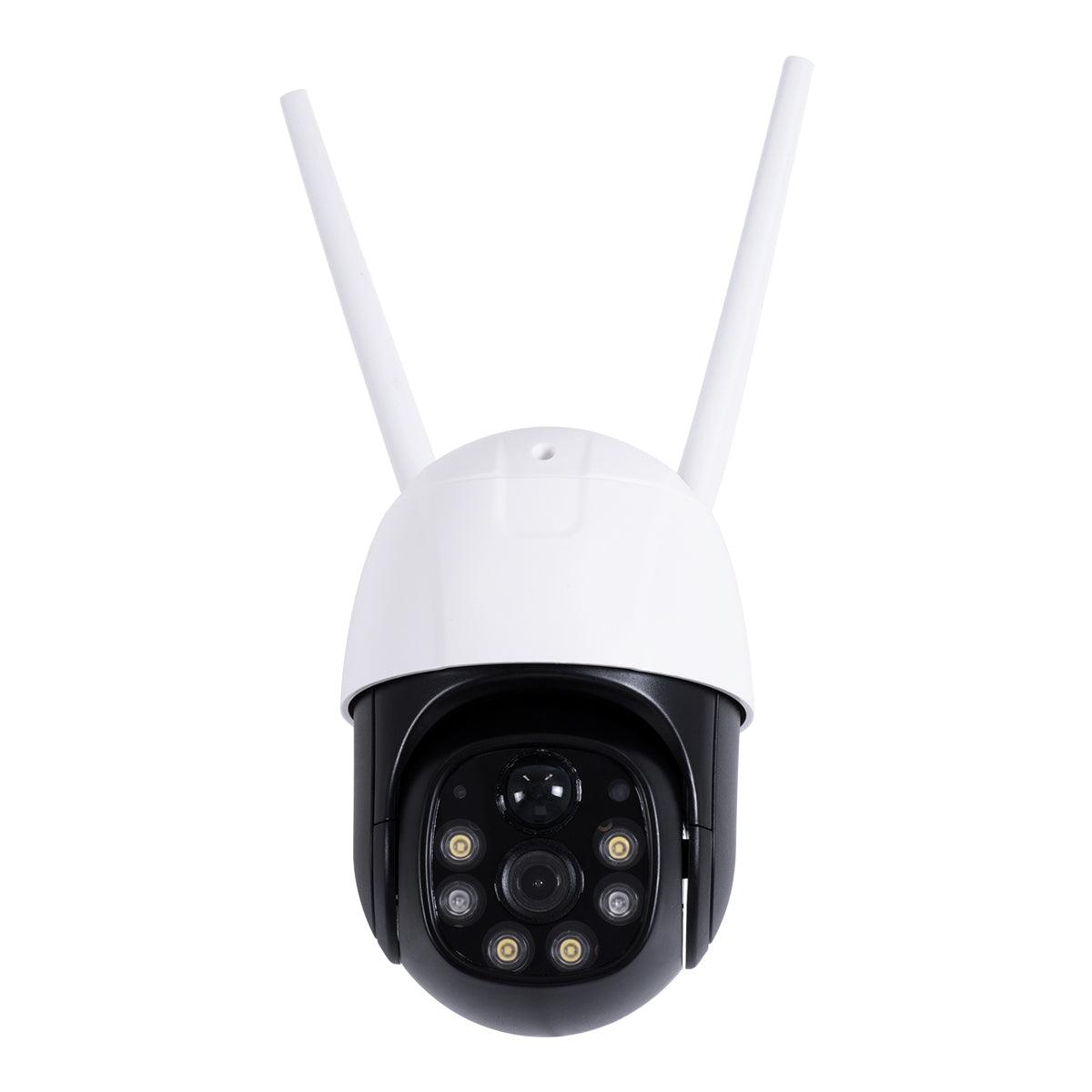 GloboStar® 86055 Αυτόνομη Ηλιακή IP Camera 1080P 2MP WiFi 350° Μοιρών - 3200mAh - Φωτοβολταϊκό Πάνελ - Νυχτερινή Όραση με LED IR - Ανιχνευτή Κίνησης - Νυχτερινή Λήψη - Αδιάβροχη IP66 - Λευκό - ledmania.gr