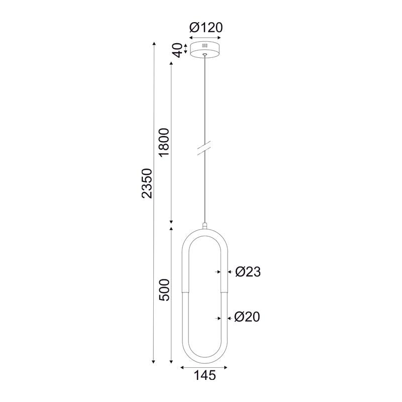 ΦΩΤΙΣΤΙΚΟ ΚΡΕΜΑΣΤΟ LED VENUS 8W 3000K 560LM ΧΡΩΜΙΟ - ledmania.gr