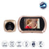 GloboStar® 86066 Επαναφορτιζόμενη Ψηφιακή Έξυπνη Camera Εξώπορτας 90° Μοιρών με Έγχρωμη Οθόνη 3.5" Inches - USB - Νυχτερινή Όραση με LED IR - Κουδούνι - Χρυσό - ledmania.gr