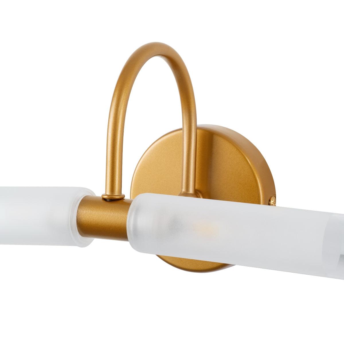 GloboStar® PAOLA 60419 Μοντέρνο Φωτιστικό Τοίχου - Απλίκα Καθρέπτη Μπάνιου - Πίνακα 2 x G9 270° AC 220-240V IP44 Μ31 x Π16 x Υ15cm - Χάλκινο - ledmania.gr