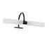 GloboStar® FLORA 60412 Μοντέρνο Φωτιστικό Τοίχου - Απλίκα Καθρέπτη Μπάνιου - Πίνακα 2 x G9 270° AC 220-240V IP44 Μ31 x Π13 x Υ12cm - Μαύρο - ledmania.gr