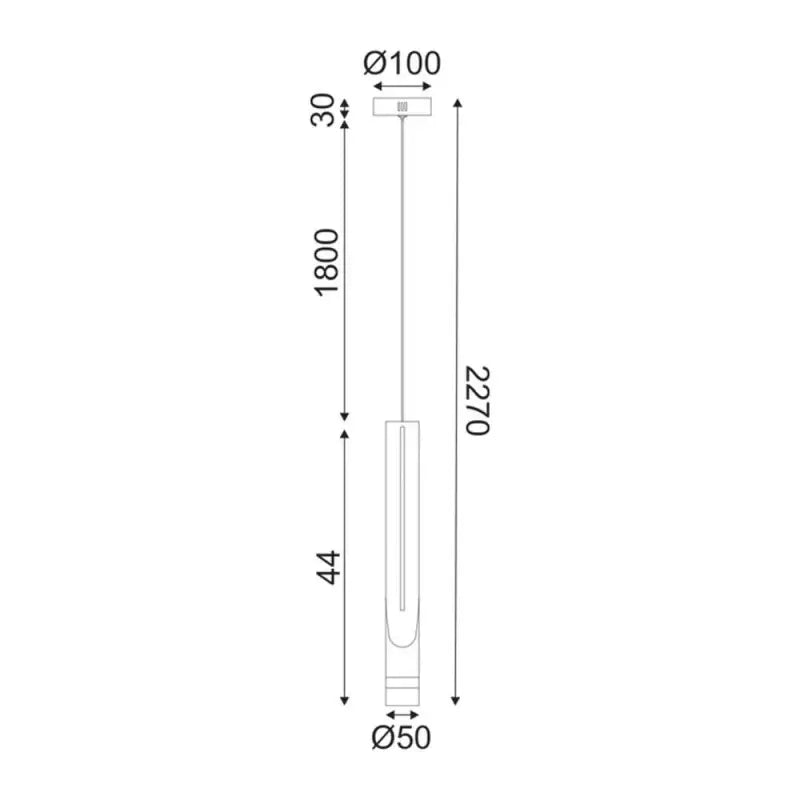 ΚΡΕΜΑΣΤΟ Φ/Σ LED 5W 3000K 300LM ESTRELA ΛΕΥΚΟ ΜΕΤ/ΚΟ IP20 D6XH228CM - ledmania.gr
