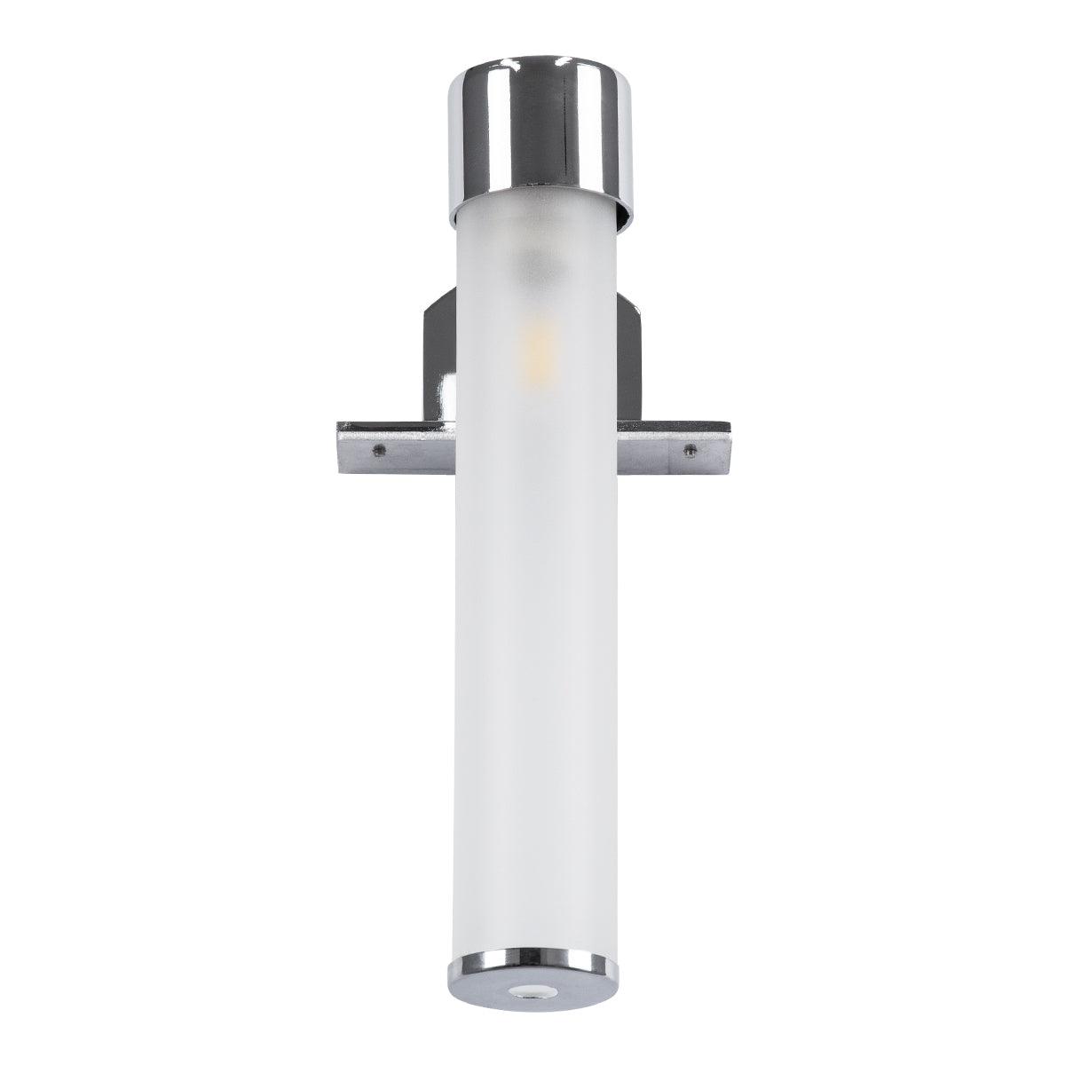 GloboStar® ELSA 60406 Μοντέρνο Φωτιστικό Τοίχου - Απλίκα Καθρέπτη Μπάνιου - Πίνακα 1 x G9 360° AC 220-240V IP44 Μ3.5 x Π13.5 x Υ20cm - Χρώμιο Νίκελ - ledmania.gr