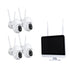 GloboStar® 86041 Ασύρματο Καταγραφικό με Οθόνη - 4 x Camera 2MP 1080P WiFi 360° Μοιρών - Αδιάβροχο IP66 - Νυχτερινή Όραση με LED IR - Διπλή Κατέυθυνση Ομιλίας - Ανιχνευτή Κίνησης - Νυχτερινή Λήψη - Λευκό - ledmania.gr