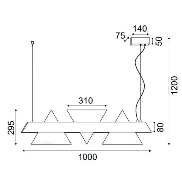 ^ ΚΡΕΜΑΣΤΟ Φ/Σ LED 18W 3000K 1960LM ΜΕΤ/ΚΟ ΜΑΥΡΟ+ΑΚΡΥΛΙΚΟ 7,5X100XH120CM ARMSTRONG - ledmania.gr