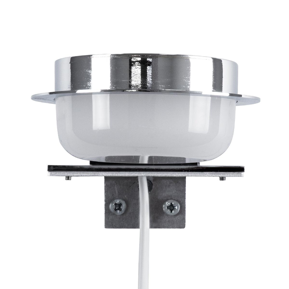 GloboStar® KIARA 60402 Μοντέρνο Φωτιστικό Τοίχου - Απλίκα Καθρέπτη Μπάνιου με 3 Τρόπους Τοποθέτησης LED 5W 560lm 120° AC 220-240V IP44 Μ10 x Π13 x Υ3cm - Φυσικό Λευκό 4500K - Χρώμιο Νίκελ - ledmania.gr