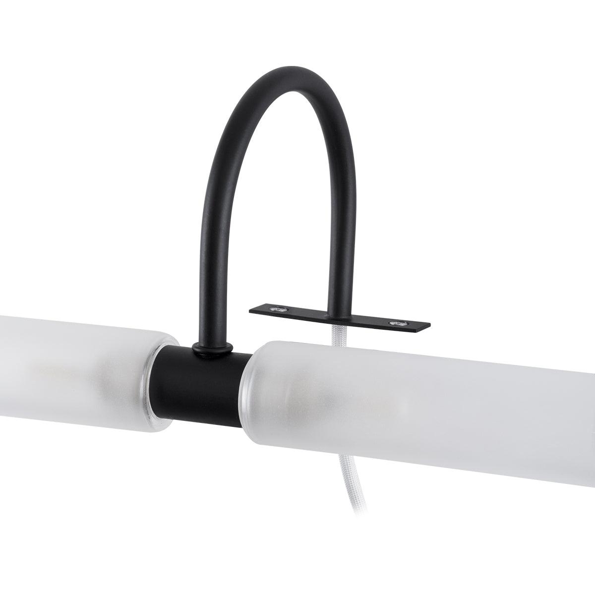 GloboStar® FLORA 60412 Μοντέρνο Φωτιστικό Τοίχου - Απλίκα Καθρέπτη Μπάνιου - Πίνακα 2 x G9 270° AC 220-240V IP44 Μ31 x Π13 x Υ12cm - Μαύρο - ledmania.gr