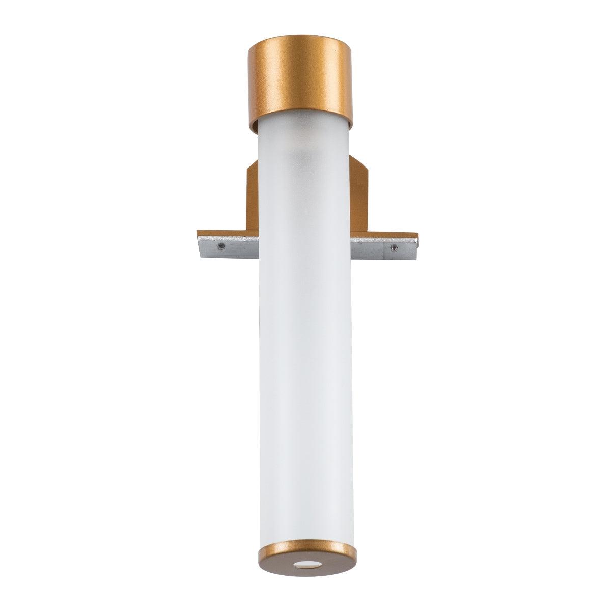 GloboStar® ELSA 60407 Μοντέρνο Φωτιστικό Τοίχου - Απλίκα Καθρέπτη Μπάνιου - Πίνακα 1 x G9 360° AC 220-240V IP44 Μ3.5 x Π13.5 x Υ20cm - Χάλκινο - ledmania.gr