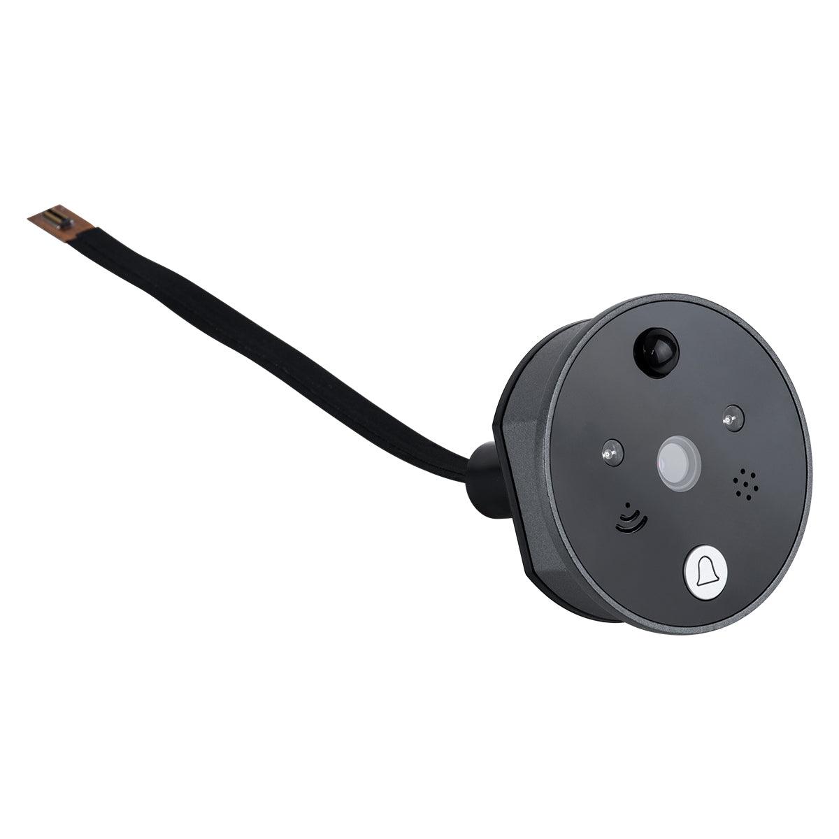 GloboStar® 86017 Ψηφιακή Έξυπνη Camera Εξώπορτας 90° Μοιρών με Έγχρωμη Οθόνη 2.8" Inches - Νυχτερινή Όραση με LED IR - Κουδούνι - Εσωτερική Μνήμη Αποθήκευσης - Λειτουργεί με 4 Μπαταρίες AAA - ledmania.gr