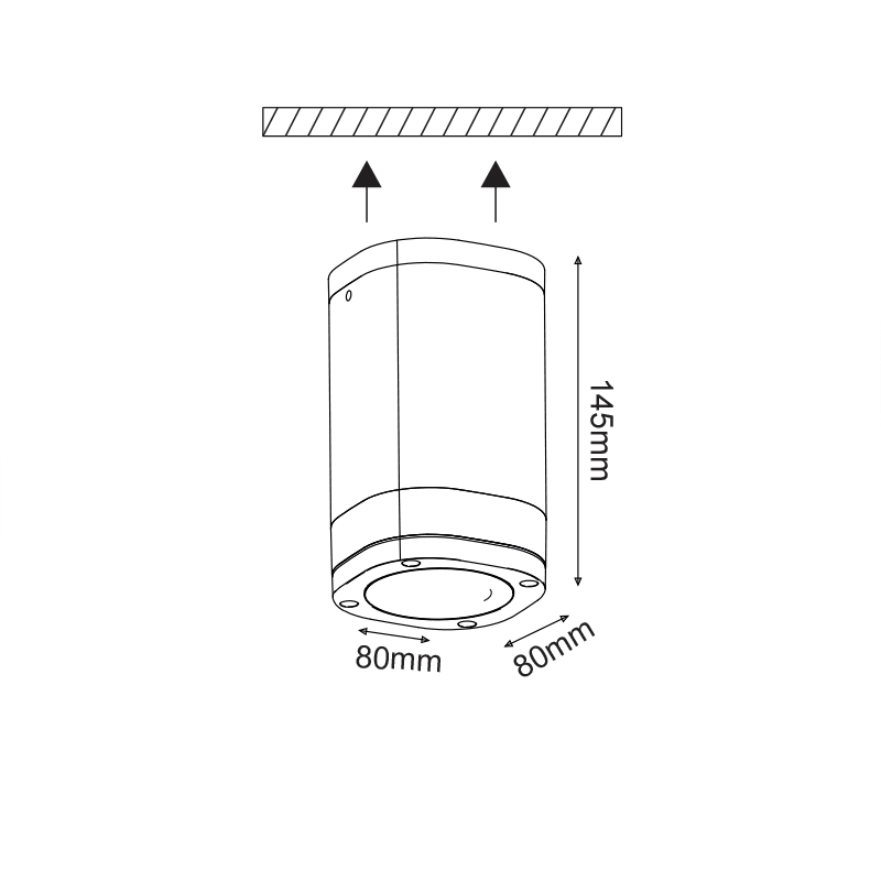 ^GU10 CEILING LUMINAIRE 230V AC DARK GREY IP54 MAX.35W - ledmania.gr