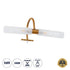 GloboStar® FLORA 60415 Μοντέρνο Φωτιστικό Τοίχου - Απλίκα Καθρέπτη Μπάνιου - Πίνακα 2 x G9 270° AC 220-240V IP44 Μ31 x Π13 x Υ12cm - Χάλκινο - ledmania.gr