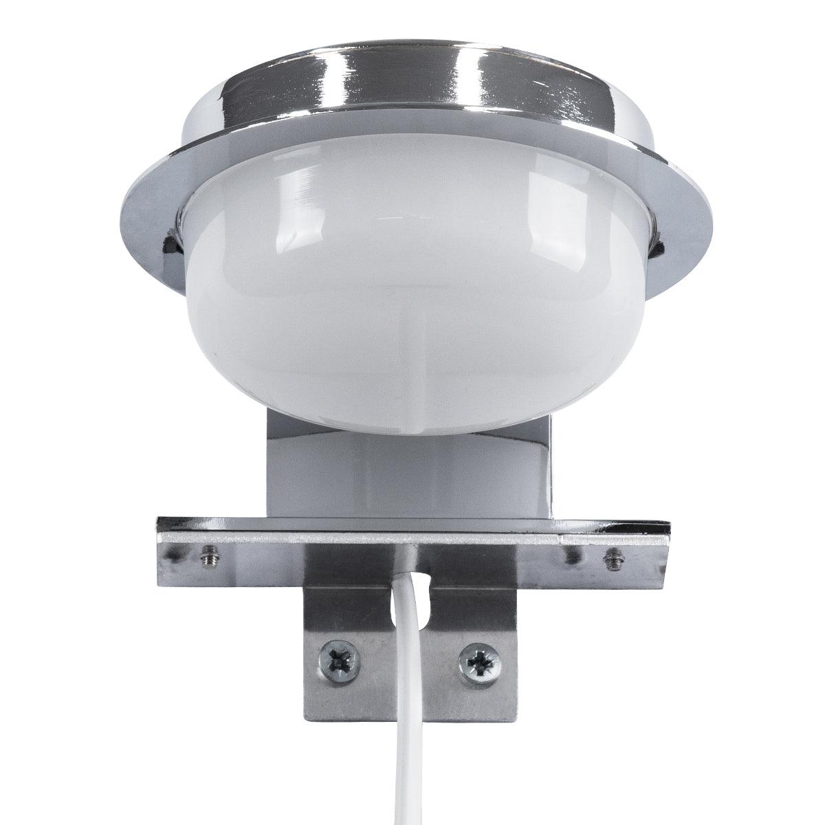 GloboStar® KIARA 60402 Μοντέρνο Φωτιστικό Τοίχου - Απλίκα Καθρέπτη Μπάνιου με 3 Τρόπους Τοποθέτησης LED 5W 560lm 120° AC 220-240V IP44 Μ10 x Π13 x Υ3cm - Φυσικό Λευκό 4500K - Χρώμιο Νίκελ - ledmania.gr