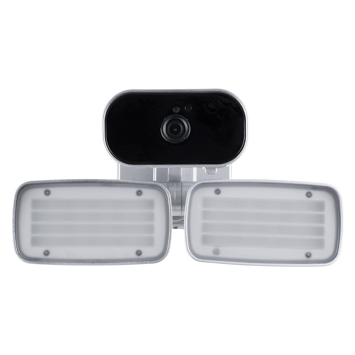 GloboStar® 86043 Προβολέας LED SMD 24W 2160lm με IP Camera 1080P 2MP WiFi 150° Μοιρών - AC 230V - με Αισθητήρα Ημέρας-Νύχτας & Ρύθμιση Χρόνου Ανάμματος - Αδιάβροχος IP66 Ψυχρό Λευκό 6000K - Ασημί - ledmania.gr