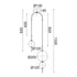 ΚΡΕΜΑΣΤΟ Φ/Σ LED 15W 3000K 1500LM AMELIA ΜΑΥΡΟ ΜΕΤ/ΚΟ+ΛΕΥΚΟ ΓΥΑΛΙ D37XH130CM - ledmania.gr
