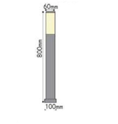 ΚΟΛΩΝΑΚΙ ΤΕΤΡΑΓΩΝΟ 80cm ΑΝΟΞΕΙΔΩΤΟ - ledmania.gr