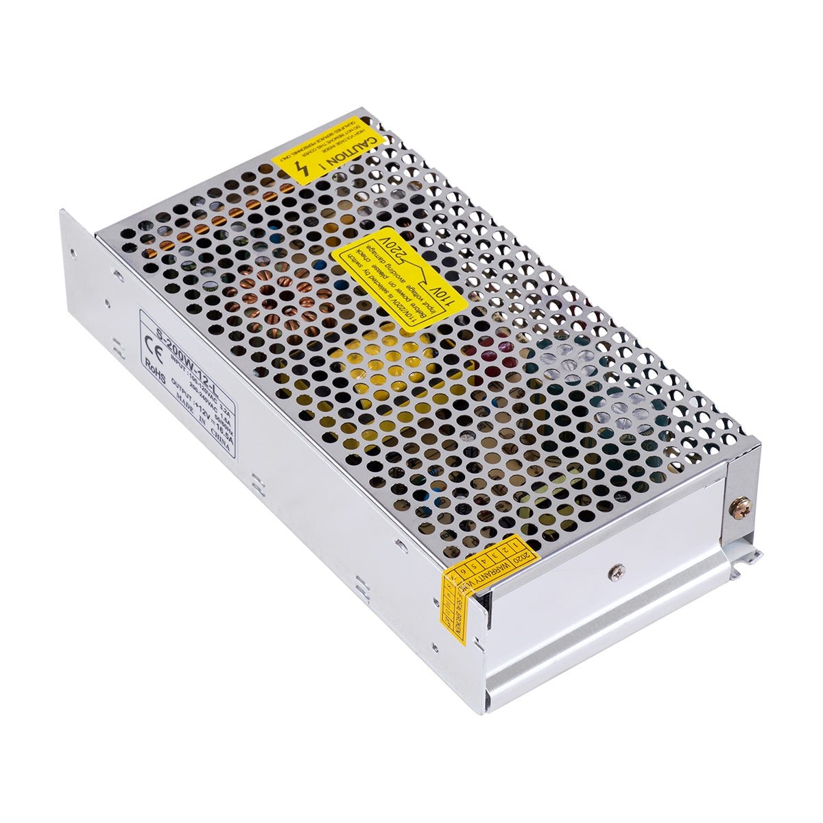 GloboStar® 73091 Μεταλλικό Τροφοδοτικό PELV TRIAC DIMMABLE για Προϊόντα LED 200W 16.66A - AC 220-240V σε DC από 0.5V (0%) σε 12V (100%) - IP20 L20 x W9 x H4.5cm - ledmania.gr