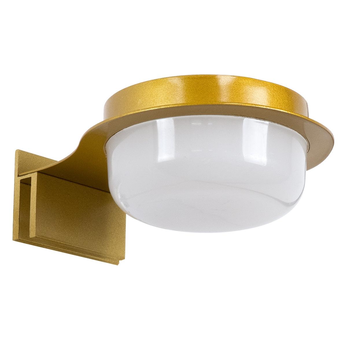 GloboStar® KIARA 60401 Μοντέρνο Φωτιστικό Τοίχου - Απλίκα Καθρέπτη Μπάνιου με 3 Τρόπους Τοποθέτησης LED 5W 560lm 120° AC 220-240V IP44 Μ10 x Π13 x Υ3cm - Φυσικό Λευκό 4500K - Χρυσό - ledmania.gr