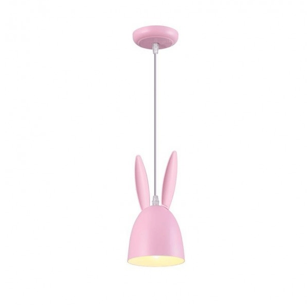 Φωτιστικό κρεμαστό BUNNY 1xΕ27 μεταλλικό ροζ D12xh100cm - ledmania.gr