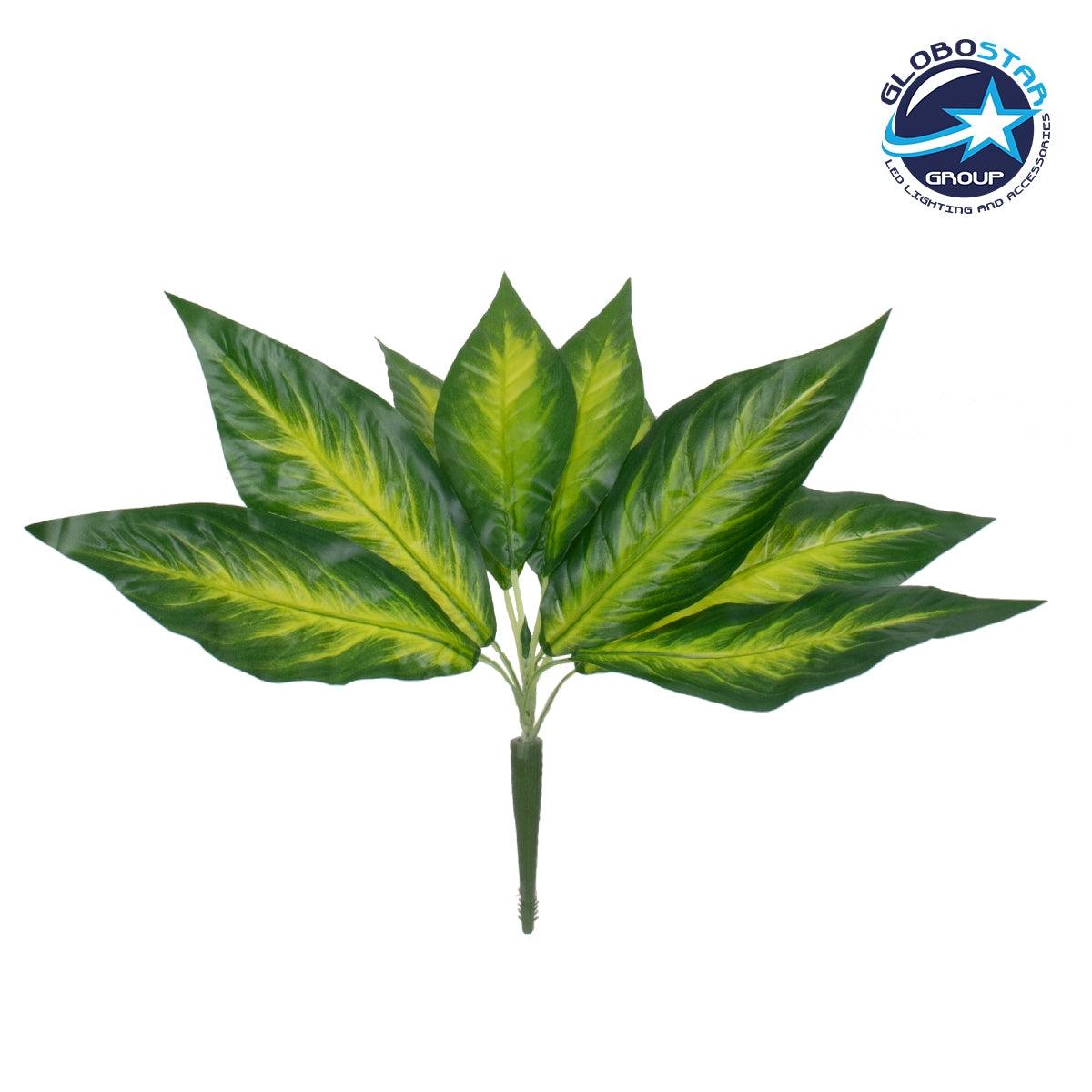 GloboStar® PEACE LILY 78277 Τεχνητό Φυτό Σπαθίφυλλο - Μπουκέτο Διακοσμητικών Φυτών - Κλαδιών με Φύλλωμα Πράσινο - Κίτρινο Υ33cm - ledmania.gr