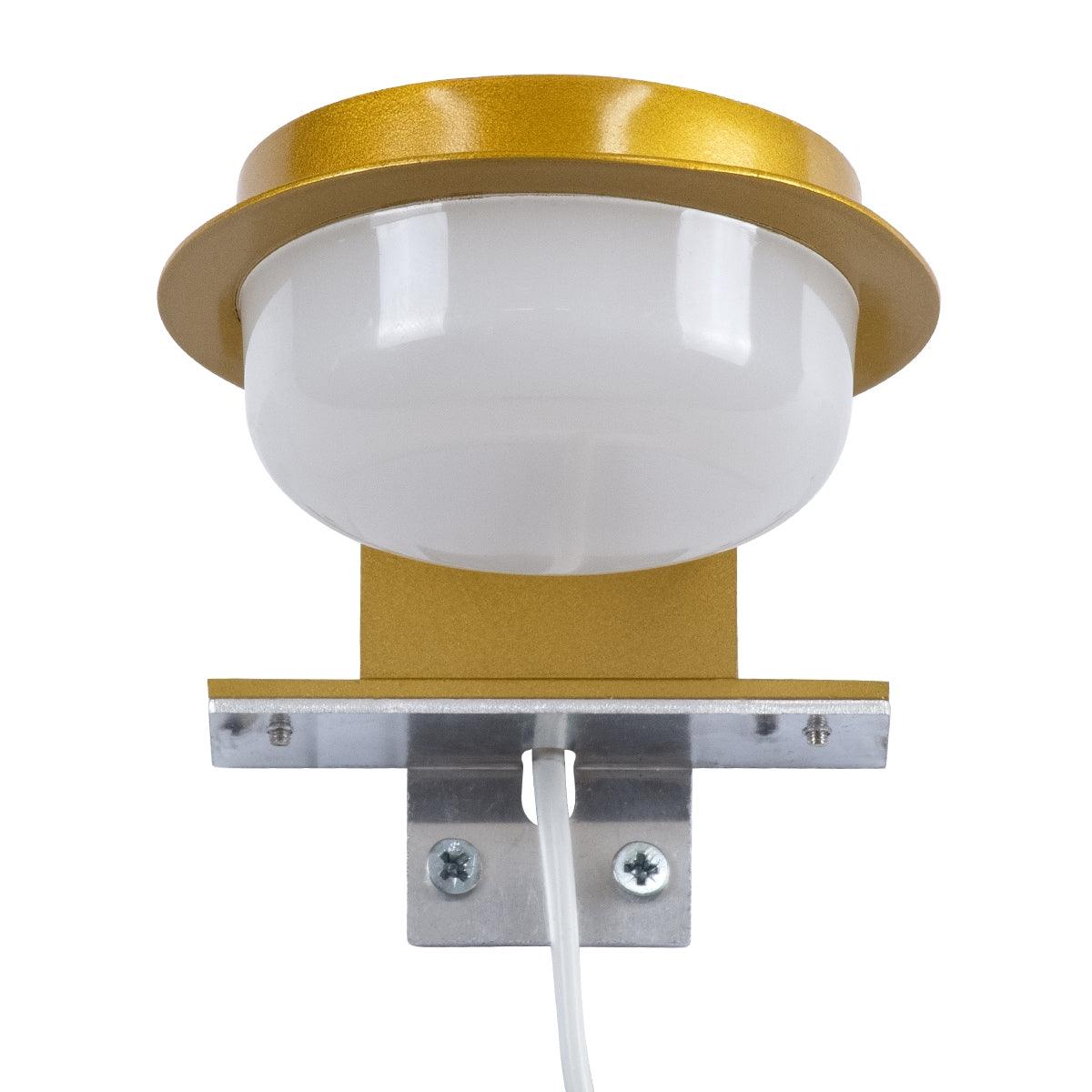 GloboStar® KIARA 60401 Μοντέρνο Φωτιστικό Τοίχου - Απλίκα Καθρέπτη Μπάνιου με 3 Τρόπους Τοποθέτησης LED 5W 560lm 120° AC 220-240V IP44 Μ10 x Π13 x Υ3cm - Φυσικό Λευκό 4500K - Χρυσό - ledmania.gr